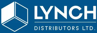 A blue background with white text that says lynn distribution.