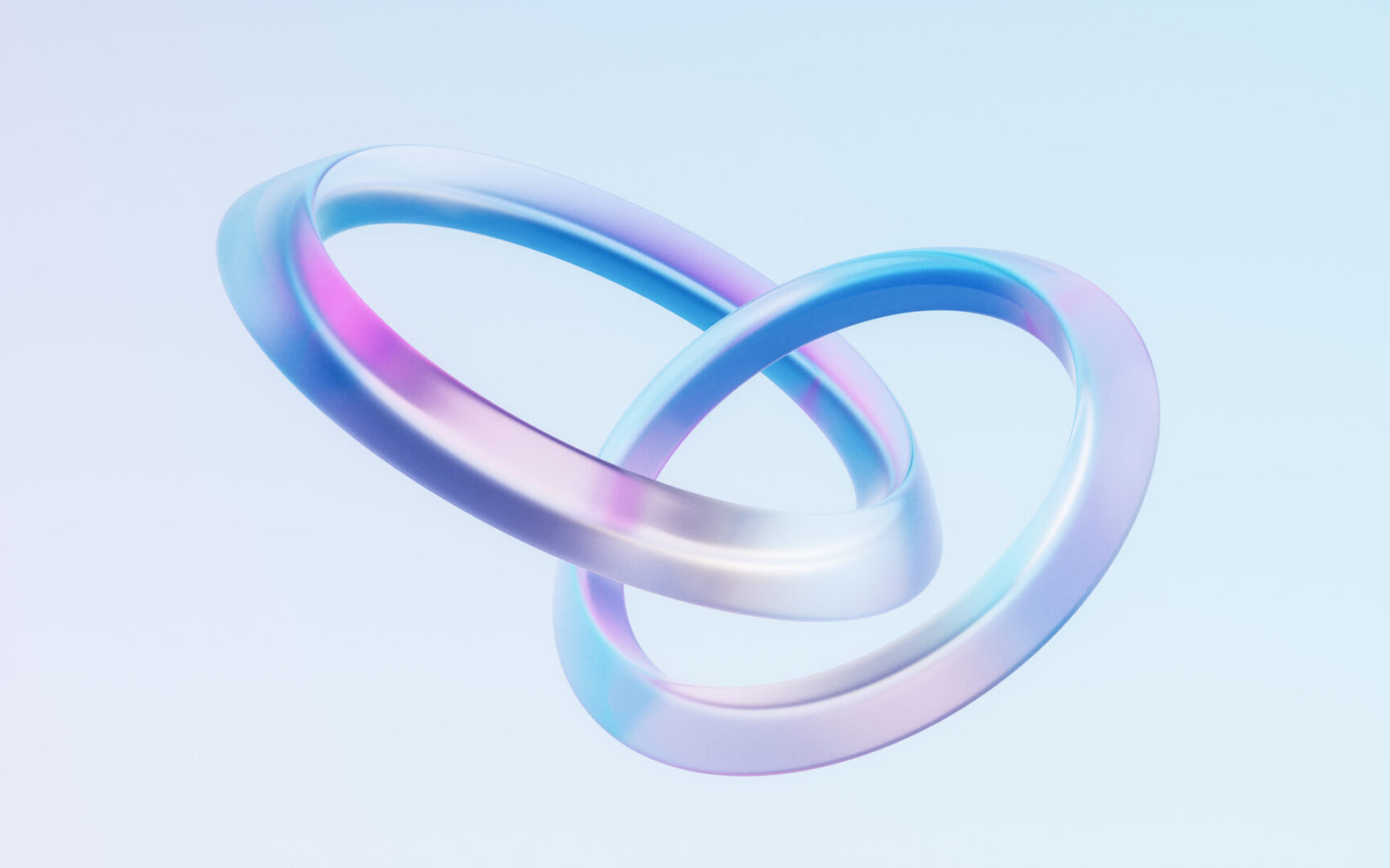 Two rings are shown in a blue sky.